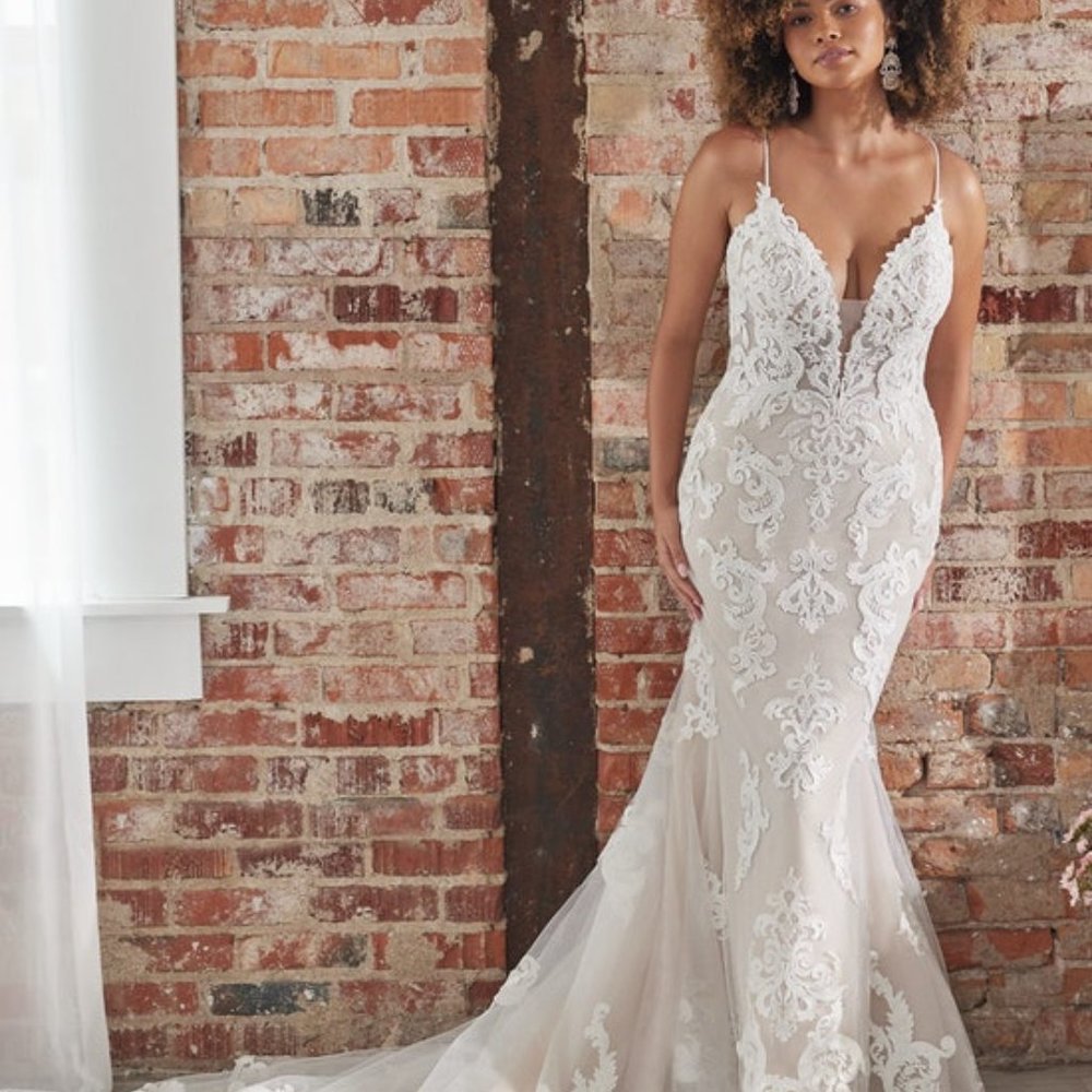 NWT size 14 wedding gown Maggie Sottero Tuscany Lynette ivory over blush